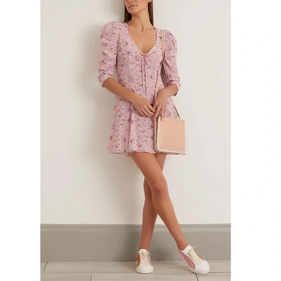 NWT Love Shack Fancy Juree Silk Dress - Picture 2 of 8